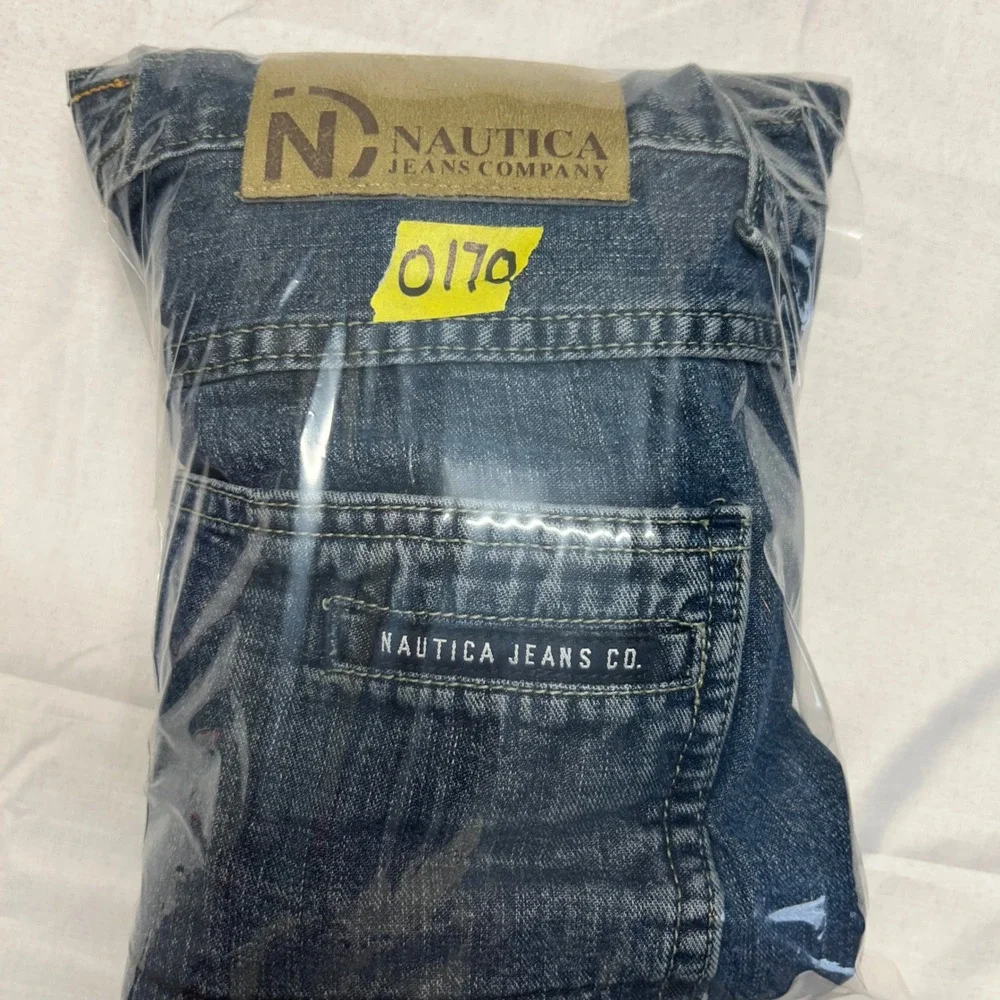 Nautica Jeans Co Mens 34x32 Blue Denim Relaxed Straight Leg Pants VDR TR1 - Picture 10 of 10